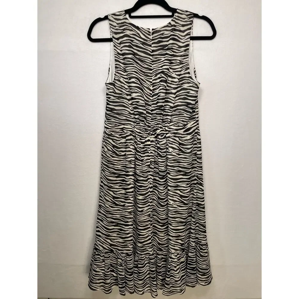 J.Crew Zebra Print lSleeveless Dress, Size 6